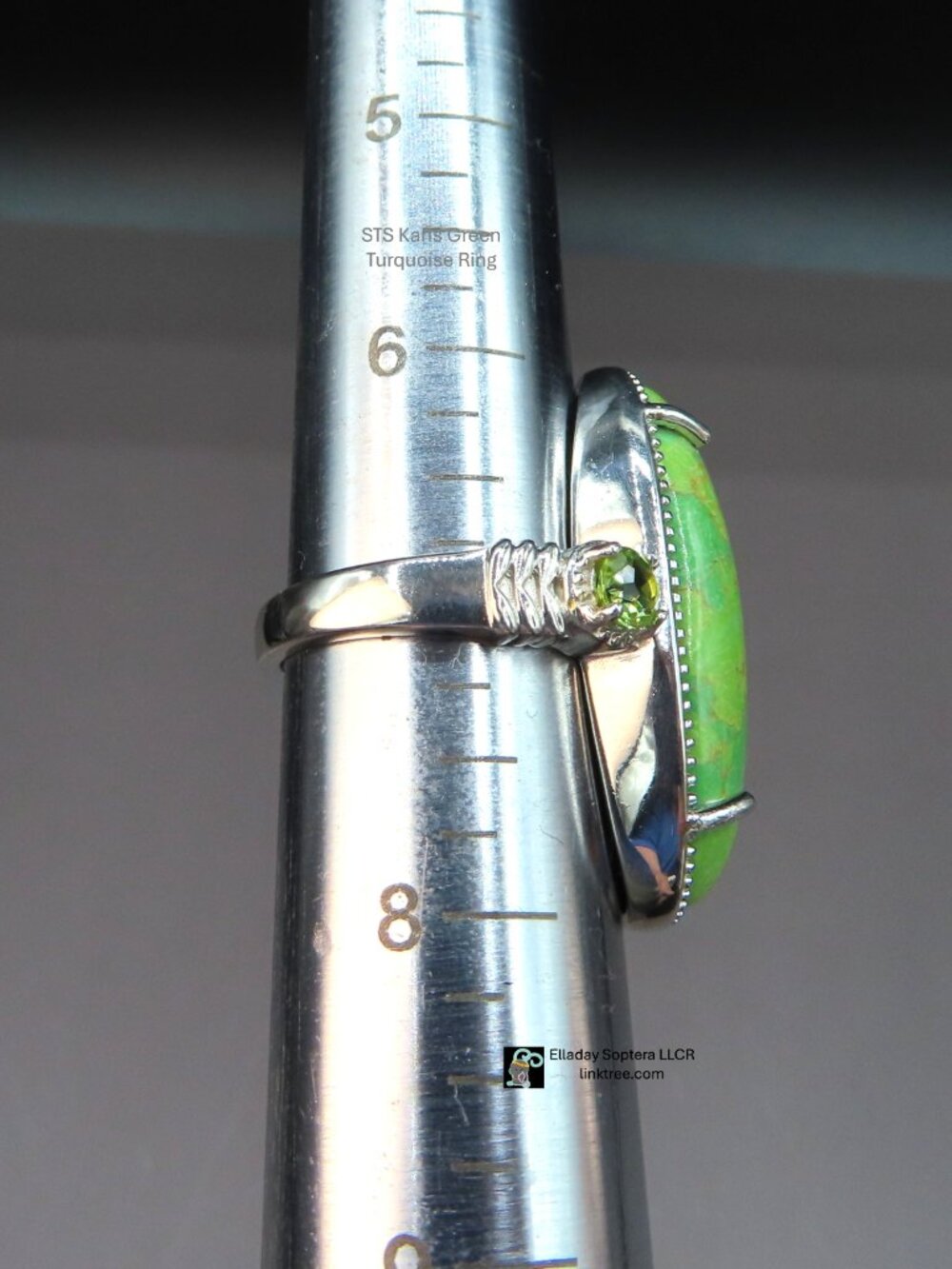[SALE] STS Karis Green Turquoise Ring - Picture 10 of 11